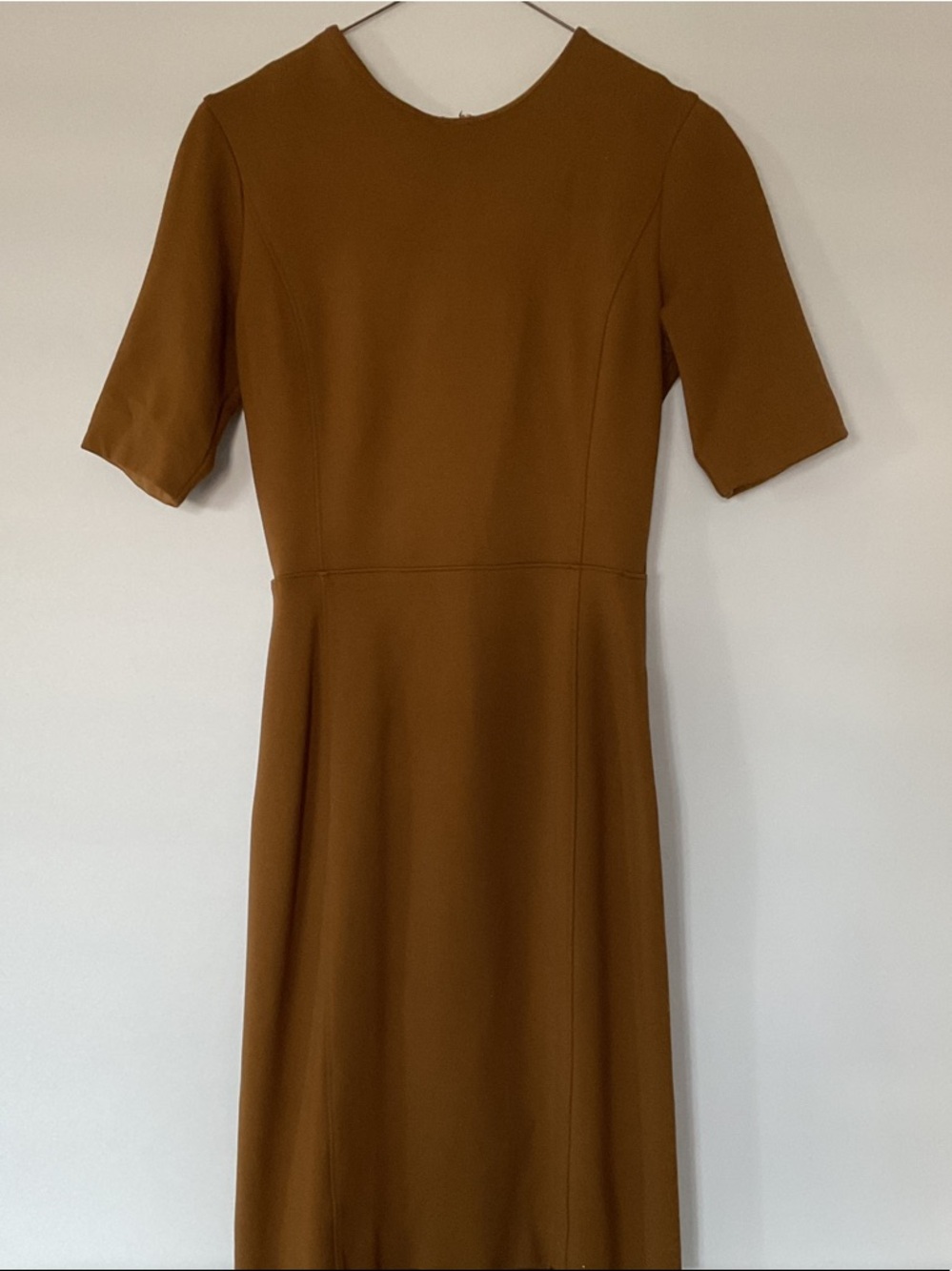 Babaton Women's Brown Short-Sleeve Midi Dress